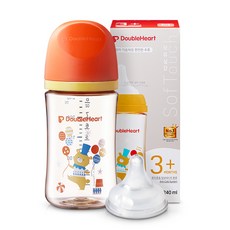 더블하트 모유실감 3세대 PPSU 디어프렌즈 젖병, 서커스베어(M젖꼭지포함), 240ml, 1개