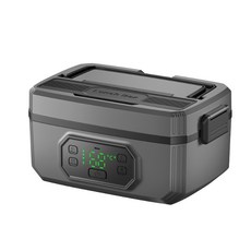 無線充電便當盒 304不鏽鋼材質 TYPE-C快充, 無線充電飯盒FH-4(1200ML)深灰色, 1個