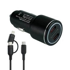 RONEVER 60W 雙孔 Type-C 車用充電器 附線