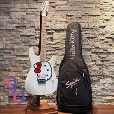 Squier Hello Kitty Stratocaster 聯名 電吉他, 白色限量版本, 1個