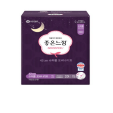 좋은느낌 에어핏 쿠션 수퍼롱 생리대 날개형, 슈퍼롱, 20개입, 4개