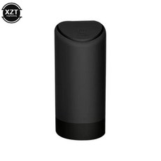 자동차 자동 쓰레기통 자동차 쓰레기통 실리콘 쓰레기 먼지 케이스 홀더 쓰레기통 자동 정리함, 2)black