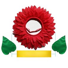 웃긴 마스크 운동회 졸사 모자 해바라기 가면 관종템, 1개, 42cm 레드 그린 장갑