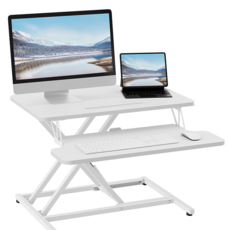 [재고정리]Ergomaker KR DC02-32 모션 데스크 전동 에어 리프트 높이조절 테이블 32인치, 화이트