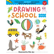 Drawing School--Volume 1: Learn to Draw More Than 50 Cool Animals Objects People and Figures! Library Binding, Walter Foster Jr. -- Quarto Library
