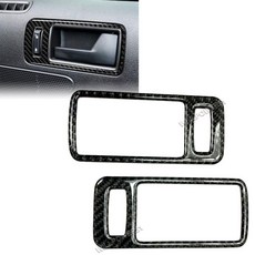 真碳纖維內飾內門把手框架飾件 適用於10-14年野馬 (2件), 1個