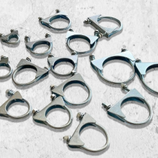 배기관 클램프 25-80mm 파이프 고정 연결 유클립 U클램프 유클램프 1p 커넥터, A 25mm