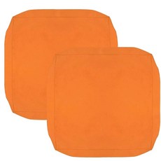 Oslimea 야외 쿠션 커버 교체용 61x61cm(24x24인치) 방수 파티오 가구 쿠션 시트 커버 2팩 탈착식 의자 패드 커버 딥 시트 백 쿠션용 탠