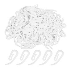 50/100Pcs 플라스틱 커튼 후크 창 커튼 도어 커튼 및 샤워 커튼 화이트 커튼 후크 핀