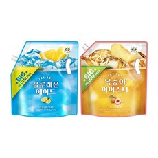 밸런스그로우 대용량 (복숭아 아이스티 +블루레몬에이드), 2개, 1.5L