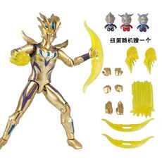 SHF 終極閃耀賽羅奧特曼玩具 黃金特利迦 德凱 可動手辦模型 生日禮物, 1個, 新品黃金無限賽羅18CM