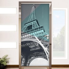 아트박스/꾸밈 cm273-유니크한파리에펠탑_현관문시트지, B타입-카데트블루