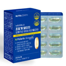 [6중 복합케어]뉴트라제니스 초임계 알티지 오메가3 1000 트리플코어 비타민D 비타민E, 1박스, 30정