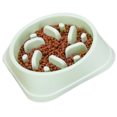 영아점빵 강아지 급체 방지 식기, 1개, 그린