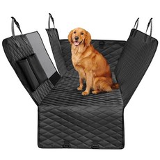 레모토 강아지 카시트 뒷좌석 풀커버 보호매트 2인용, 1개, 블랙