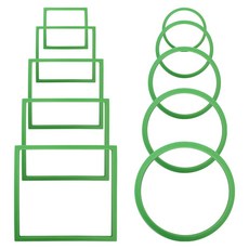 물고기 먹이 링 수족관 플로팅 식물 링 피딩트레이 수족관 열대어 피딩링 10개(원형 사각형), 10개