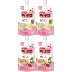 [아이배냇] 배냇밀 베베 짜먹는 유아용 이유식 2종 소고기 표고버섯 2개 + 닭가슴살 감자 2개, 400g, 1세트, 소고기표고버섯2 + 닭가슴살감자2