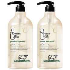 크림밀크 단백질 산양유 바디로션 화이트머스크향, 1.1L, 2개