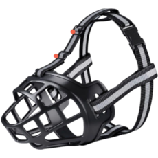 도다인몰 대형견 중형견 소형견 반사판 스트랩 실리콘 입마개, Black04, 1개