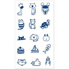 젤루나 반영구 귀여운 포인트 손가락 팔목 발목 타투 스티커, T108, 2개