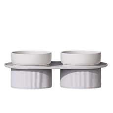 캣킷 반려동물 오브제 도자기 밥그릇 식기, 화이트, 1개