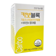 카보블록 체지방관리 다이어트 보조제 18g, 60정, 1개