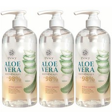 듀이 알로에베라 수딩젤 98% 1000ml 3개 대용량, 1L