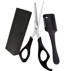 오브젝티브 여성용 음모 숱가위 정리 트리머, 1개, 18단칼날 숱가위 숱트리머 케이스