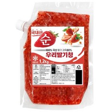 국내산 순 우리딸기청 대용량 딸기라떼 1.2kg, 1개입, 1개
