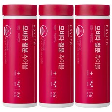 모비타 철분 츄어블 90g, 3개, 60정