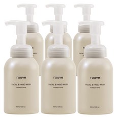 孩童用臉部雙手潔淨慕斯, 6瓶, 400ml