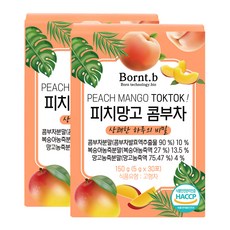 Bornt.b 蜜桃芒果康普茶粉隨身包, 5g, 30條, 2盒