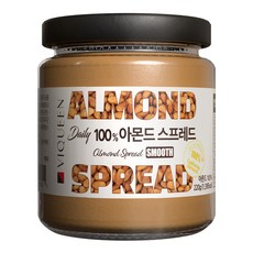 바이퀸 100% 아몬드 버터 스프레드 무첨가, 1개, 220g