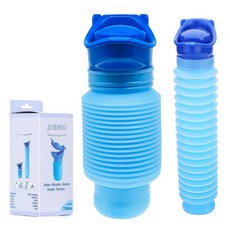 남녀공용 휴대용소변기 차량용 간이 화장실 캠핑용 남자 여자 소변기, 아코디언 블루, 1개