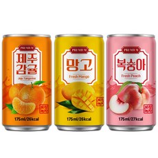 [중앙몰] 다인 서편제 복숭아+제주감귤+망고 175ml 각10개 총30캔, 1세트, 1세트