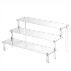 Raduna拉杜納3層亞克力階梯式展示架, 1個, 透明