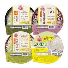 오뚜기밥 고시히카리 6개+찰기가득진밥 6개+찰진흑미잡곡밥 6개+부드러운현미잡곡밥 6개, 24개, 210g