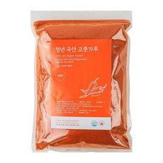 25년 햇 청년고춧가루 국산 보통맛 고운가루, 1개, 1kg