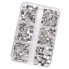 플랫 크리스탈 사각 스톤 6칸 세트, 투명, 1개, 투명