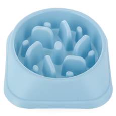 영아점빵 강아지 급체 방지 식기, 1개, 블루