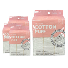 Bubble TOK 鑽石壓紋化妝棉, 300入, 4個