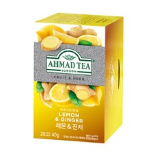 AHMAD TEA 檸檬薑茶茶包, 2g, 20包, 1盒