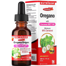 [국내배송] 캐나다 뉴트리돔 오레가노 오일 천연항생제 MCT 카바크롤 80% 30ml 1병, 1개