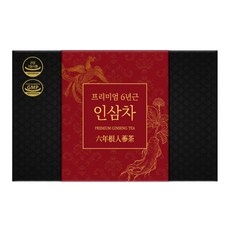 프리미엄 6년근 농축 인삼차 면역력 진세노사이드 건강기능식품 선물 세트, 1세트, 100개입, 3g