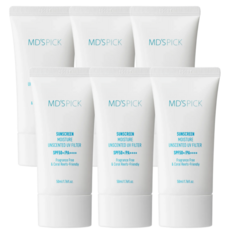 엠디스픽 무향자차 수분 선크림 SPF50+PA++++, 50ml, 6개