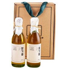 [더싱싱] 저온압착 참기름 350ml +들기름 350ml 선물세트, 1세트