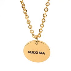 MX KIDS 써지컬스틸 미아방지 목걸이 210K 원형 유아동 키즈 체인 각인 어린이 깊은 양면 각인, 원형/실버, 1개