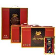 풍기홍삼액 골드 6년근 100% 진액 30포 60포 홍삼즙 달임액 선물세트, 80ml, 60개