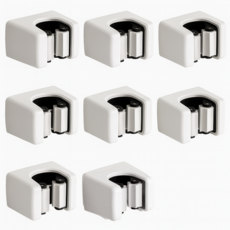 엘다픽 3초설치 강력부착 대용량 청소도구 걸이, 8개, 화이트