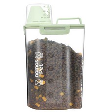 나마스펫 애견 밀폐 사료 보관통, 그린, 2.5L, 1개
